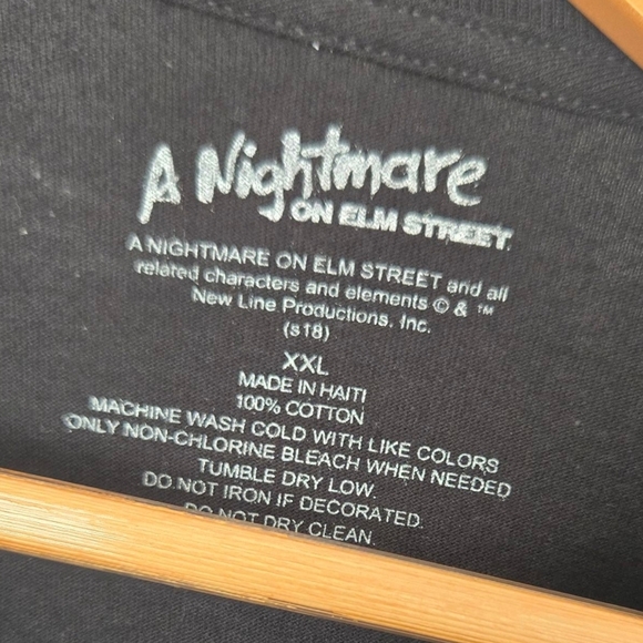 NWOT Nightmare On Elm St Black Graphic Long Sleeve Shirt Size 2xl - Picture 4 of 5